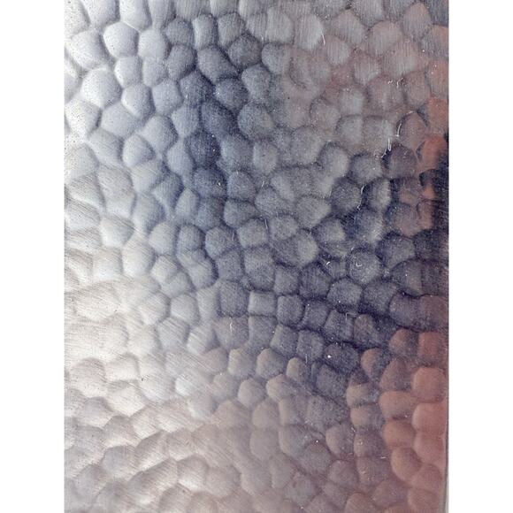 Retired Pottery Barn Frame Picture Silver Pounded Metal Hammered Rustic 12” - Picture 2 of 10